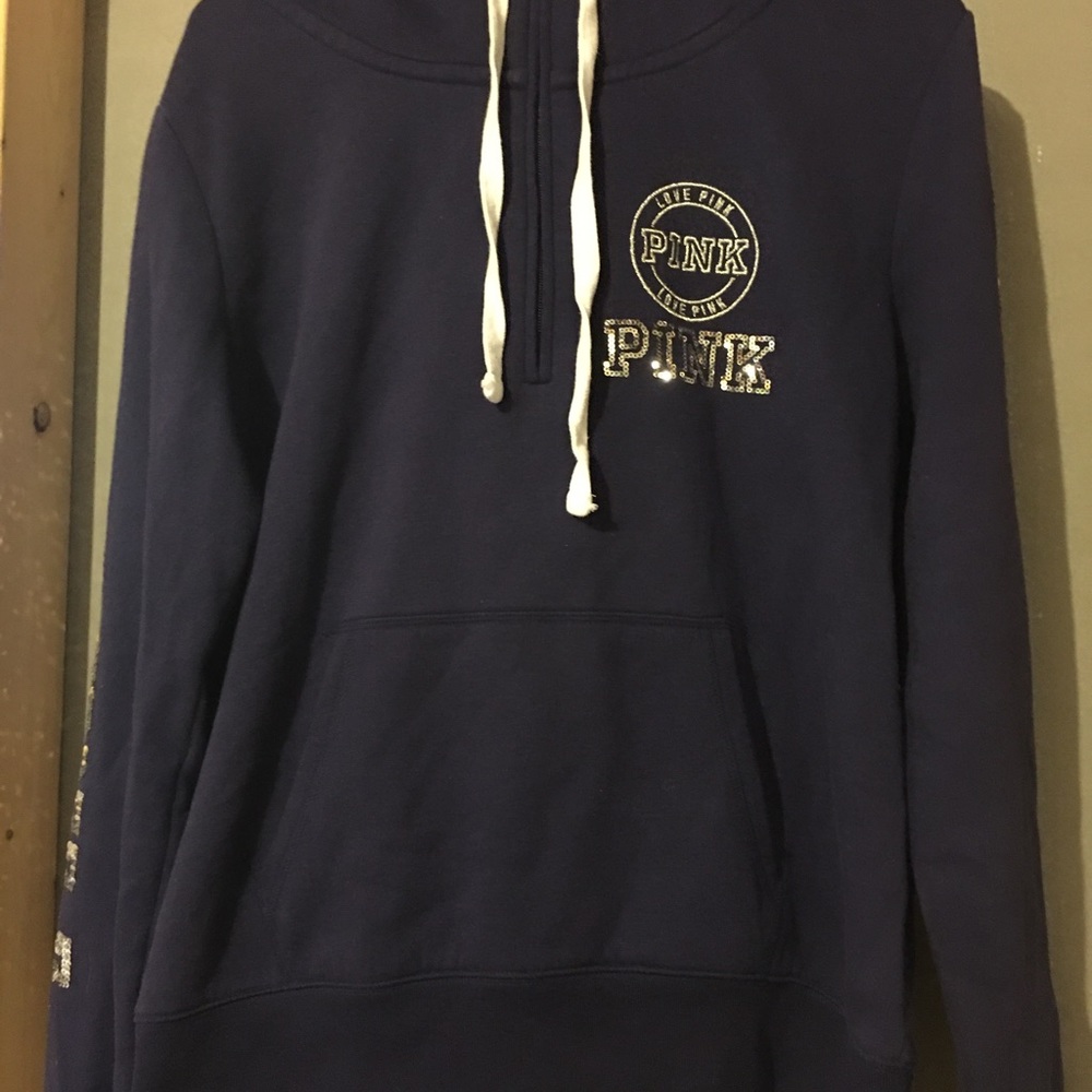 Pink Vintage Victoria Secret Zip Up Hoodie